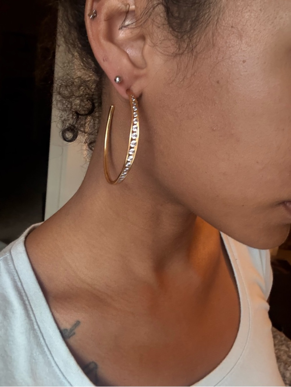Kendra Scott Gold Hoops Embellished